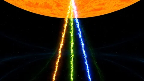 Energy beam to a foreign planet Stock Footage 129724884