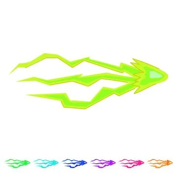 Energy blaster shoot effect element on white graphic Stock Illustration
