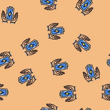 Energy boost succes challenge vector seamless pattern Illustrazione stock