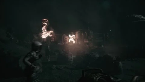 Energy buildings explode in a space colony during the war 01 Stock Footage 245852894
