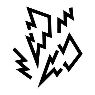 Energy burst lightning bolts vector illustration イラスト素材
