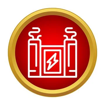 Energy cell icon showcasing power and danger Stock Illustration
