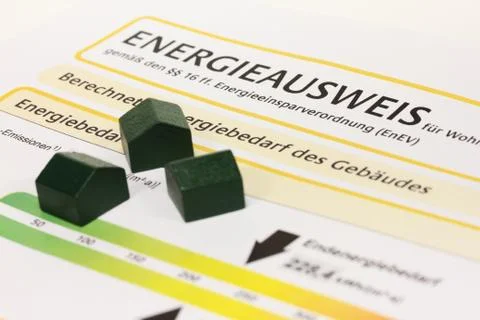 Energy certificate Stock Photos