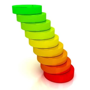 Energy chart over white background Stock Illustration