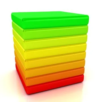 Energy chart over white background Stock Illustration
