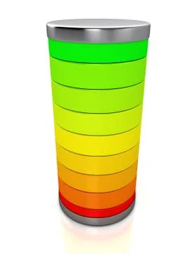 Energy chart over white background Stock Illustration