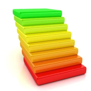 Energy chart over white background Stock Illustration