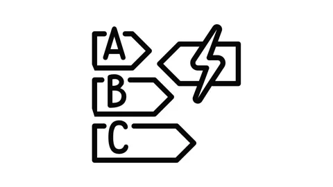 Energy class icon animation Stock Footage 152627149