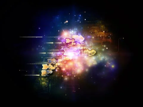 Energy of Cloud Technology Stock Illustration