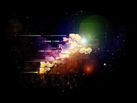 Energy of Cloud Technology Stock Illustration