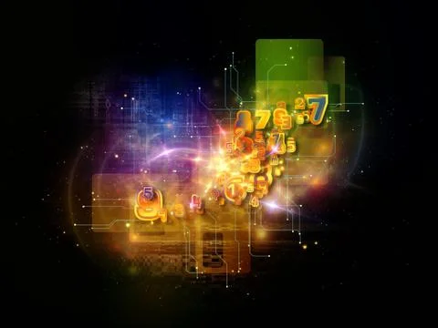 Energy of Cloud Technology Stock Illustration