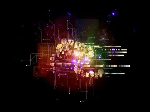 Energy of Cloud Technology Stock Illustration