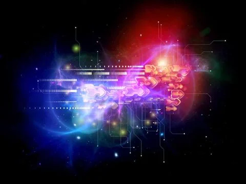 Energy of Cloud Technology Stock Illustration