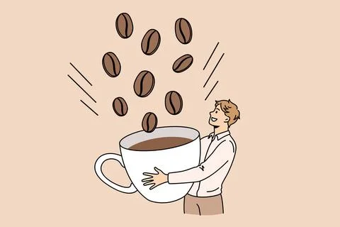 Energy coffee drink breakfast concept. Stock Illustration