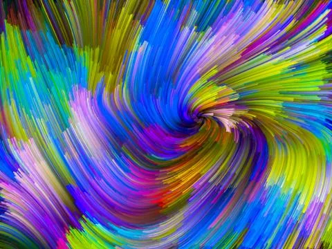 Energy of Color Vortex Stock Illustration