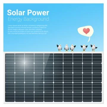 Energy concept background with solar panel Stock Illustration