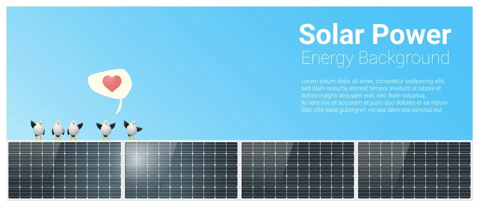 Energy concept background with solar panel Stock Illustration