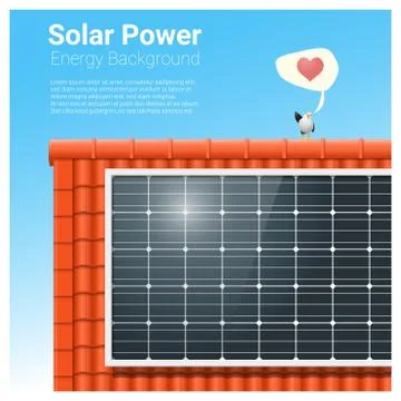 Energy concept background with solar panel Stock Illustration