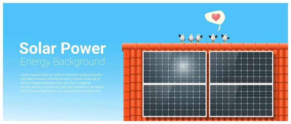 Energy concept background with solar panel Illustrazione stock
