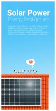 Energy concept background with solar panel Stock Illustration