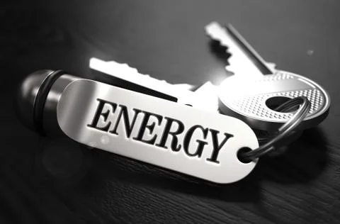 Energy Concept. Keys with Keyring Stock Illustration