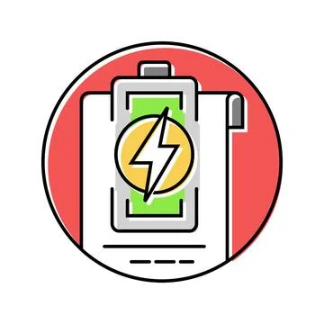 Energy conservation programs color icon vector illustration Ilustración de archivo