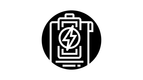 Energy conservation programs glyph icon animation Stock Footage 326150428