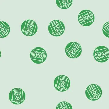 Energy conservation programs glyph seamless pattern イラスト素材