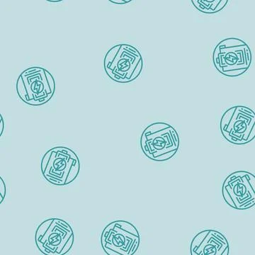 Energy conservation programs line seamless pattern 스톡 일러스트