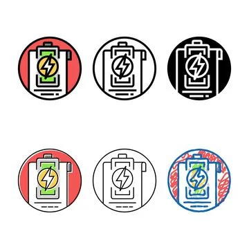 Energy conservation types programs color icon vector 스톡 일러스트