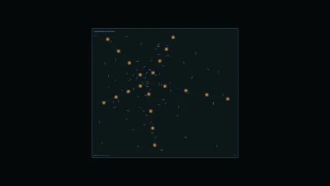 Energy Consumption Network HUD Seamless Loop Stock Footage 342263229