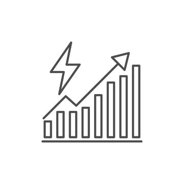 Energy consumption related vector linear icon Stock Illustration