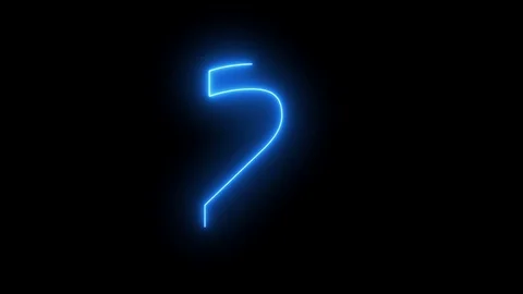 ENERGY Countdown Blue NUMBER  Led Light three 3 Stock Footage 105661001