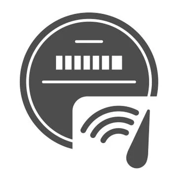Energy counter solid icon. Electricity measurement box vector illustration イラスト素材