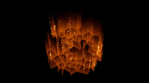 Energy crack effect on black background Stock Footage 318869212