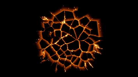 Energy crack effect on black background Stock Footage 318869216