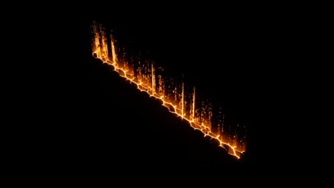 Energy crack effect on black background Stock Footage 318869296