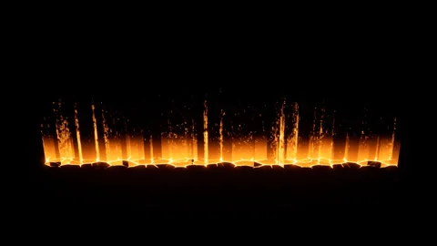 Energy crack effect on black background Stock Footage 318869297
