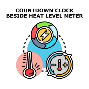 Energy cycle with heating and cooling indicators Stock Illustration