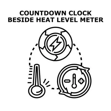 Energy cycle with heating and cooling indicators Stock Illustration