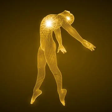 Energy of the dancing man. Stock Illustration