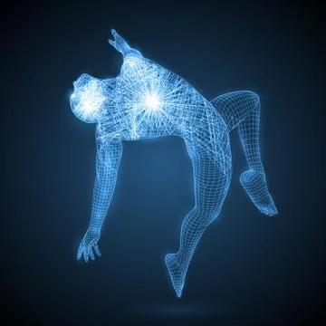 Energy of the dancing man. Stock Illustration