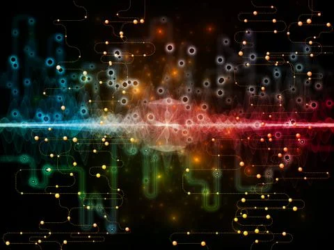 Energy of Data Flow 스톡 일러스트