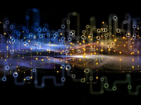 Energy of Data Flow 스톡 일러스트