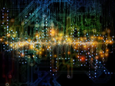 Energy of Data Flow 스톡 일러스트