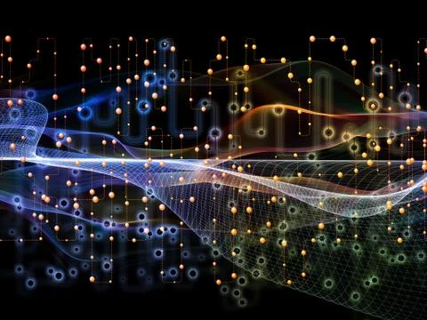 Energy of Data Flow Stock Illustration