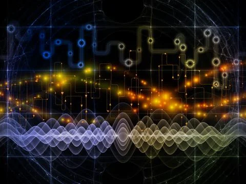 Energy of Data Flow 스톡 일러스트