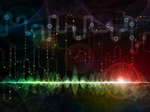 Energy of Data Flow Stock Illustration