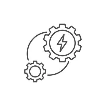 Energy development related vector linear icon Illustrazione stock