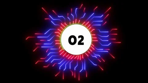 Energy digital number two background Stock Illustration